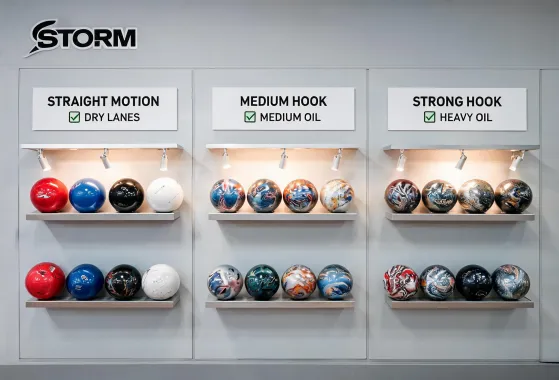 Storm Bowling motion-based retail wall